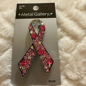 Gallery Pink and Silver Crystal Brooch